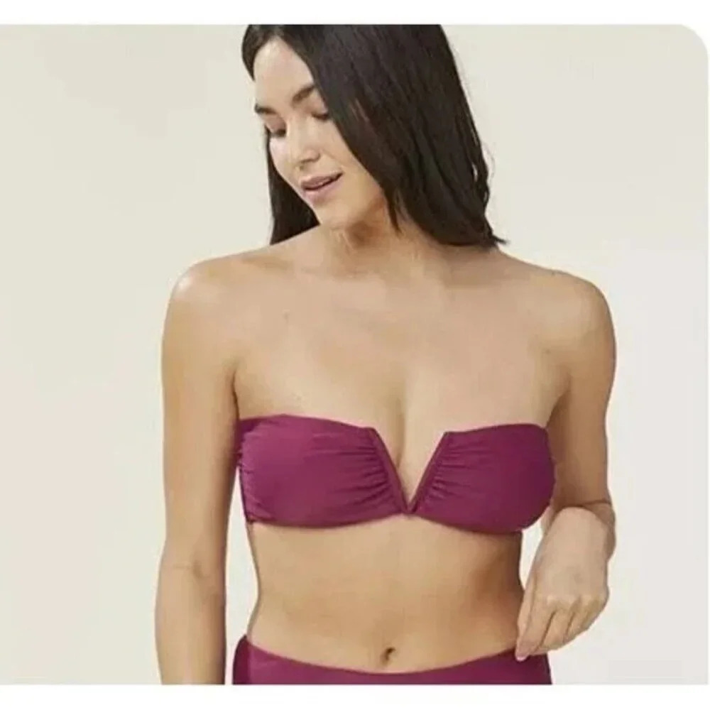 Andie SwimThe Scala Top Plum Size Medium
